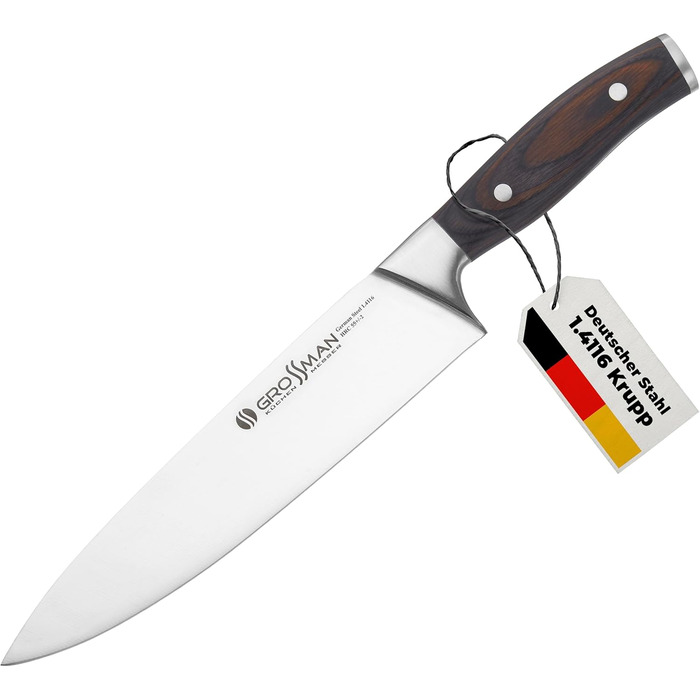 Ніж кухарський Grossman 282ON, 33 см, з нержавіючої сталі, ергономічна ручка
