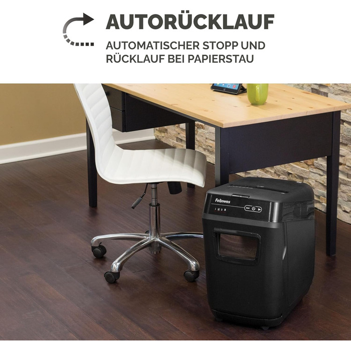 Fellowes Autofeed AutoMax 90M: Шредер для паперу з автоподачею, P4, 90 аркушів/хв, 17 л, тихий, для офісу