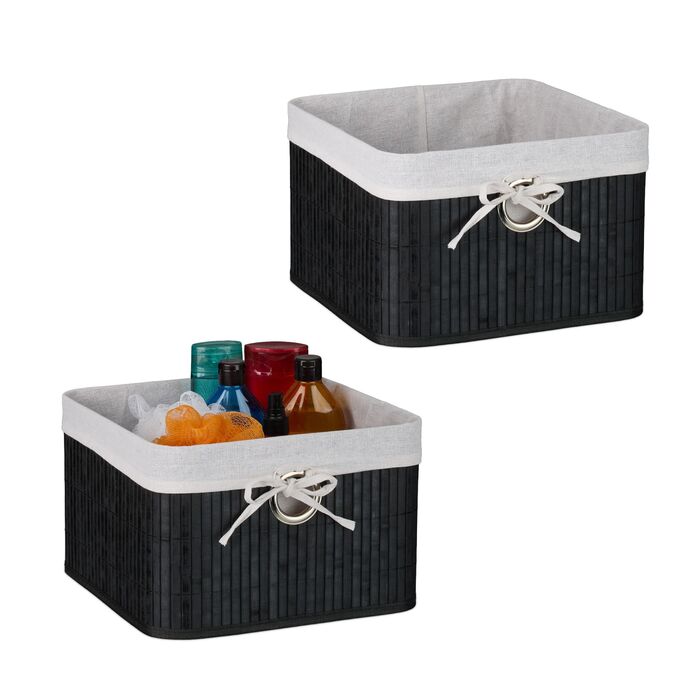 Набір кошиків для зберігання Relaxdays з бамбука