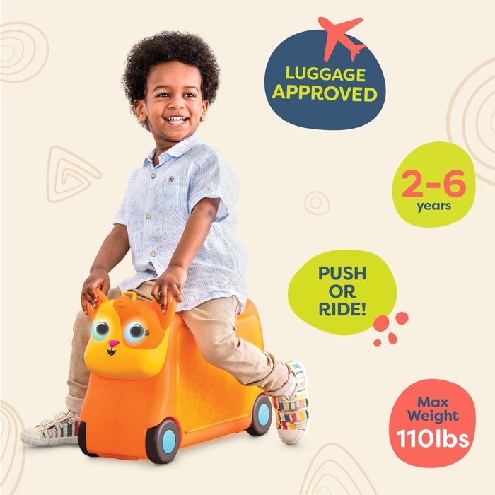 Дитяча  валіза B. Toys з підсвічуванням та звуками Lolo 47х20х32,5 см помаранчева