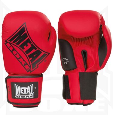 Металеві боксерські боксерські рукавички. 10 унцій червоного