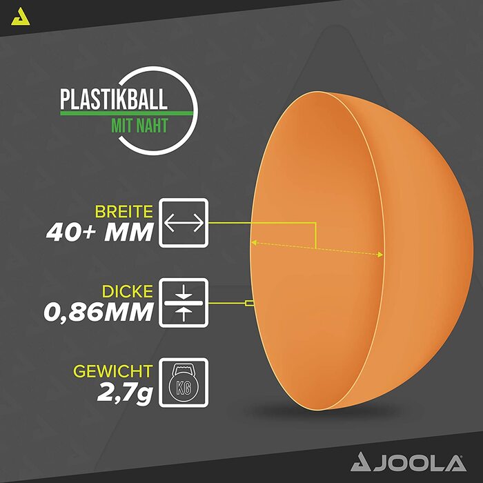 М'ячі для настільного тенісу Joola для тренувань діаметром 40 мм преміум-класу, 120 шт., Помаранчевий комплект з 120 шт., з сіткою для настільного тенісу, Різнокольоровий