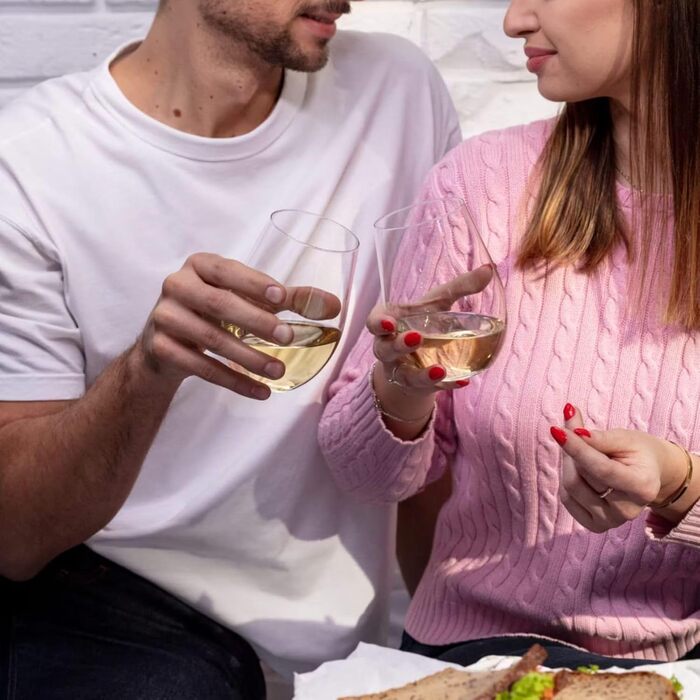 Набір келихів для коньяку KROSNO Harmony (6 шт., 550 мл) | Скляні келихи для коньяку, келихи для віскі, келихи для напоїв