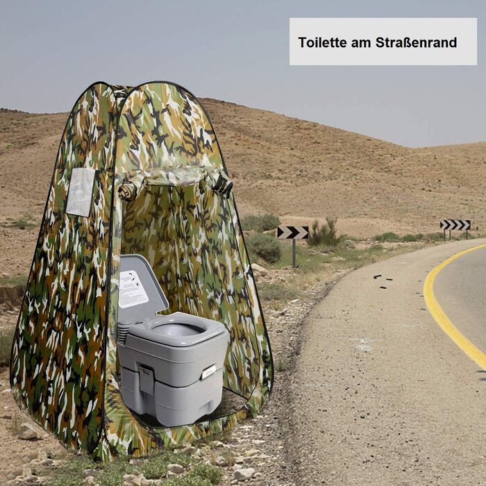 Намет для душу Costway, шатрів для передягання, туалетів, кемпінгу, відпочинку на природі, 120x120x190 см, зелений (Flecktarn)