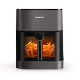 Фритюрниця повітряна Panasonic NF-CC500SXE, 5 л, з вікном, 80–200 °C, 11 програм, LCD-дисплей, покриття антипригарне, сірий матовий, ETM Award 2024