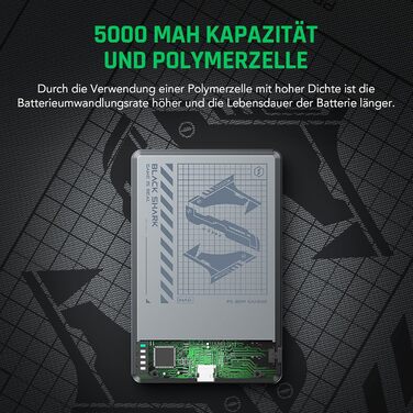 Швидка зарядка Black Shark Magnetic PowerBank 5000 мАг, 20 Вт PD для iPhone 15/14/13/12 (сірий)