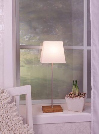 Настільна лампа EGLO зі змінним плафоном, 3D паперова зірка різдвяна або квадратний абажур білого кольору з основою з дерева та металу, декоративна настільна лампа зірка з кабельним вимикачем, E14, висота 65 см Коричневий