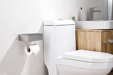Тримач для туалетного паперу Day Moon Designs з ящиком для зберігання і кришкою для зберігання вологих серветок - для ванної та туалету-підвішується до ва