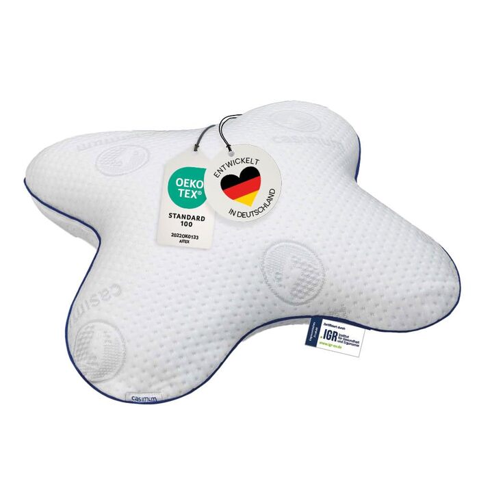 Ортопедична подушка для сну на боці з Memory Foam, 56x48 см. Подушка для шиї з ефектом пам'яті, для розслаблення шиї. Без чохла.