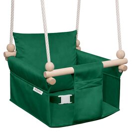 Дитяча гойдалка-крісло MAMOI® для дверей, дерев'яна гойдалка для малюків (Зелений)