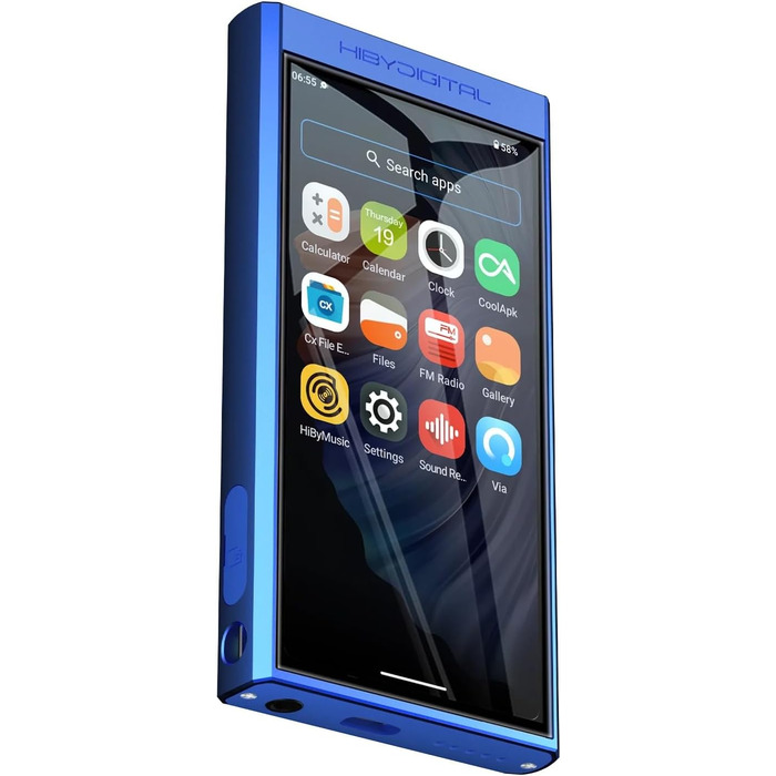 Цифровий аудіоплеєр HiBy M300 з вбудованим динаміком, Android 13, Bluetooth, Wi-Fi, FM-радіо, PCM768k, DSD256, 32 ГБ, синій