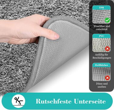 Набір килимків для ванної кімнати Digiroot (2 шт.) - неслизькі, швидковисихаючі, з м'якого ворсу, 40x60 см та 50x80 см, сірий