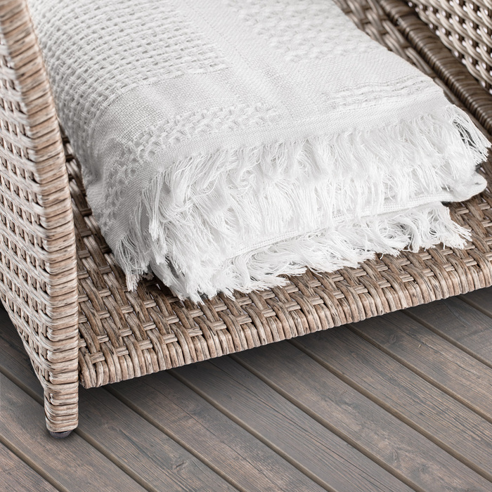 Столик з полі ротанга Vedis Cream 45x45x40см