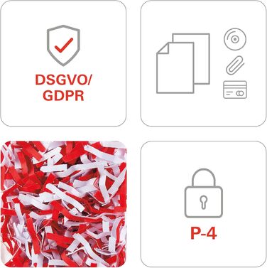 Шредер HSM Shredstar X5: безпечний знищення документів P-4, 4.5x30 мм, для дому та офісу, знищення паперу, CD, DVD, кредитних карт, 18л контейнер