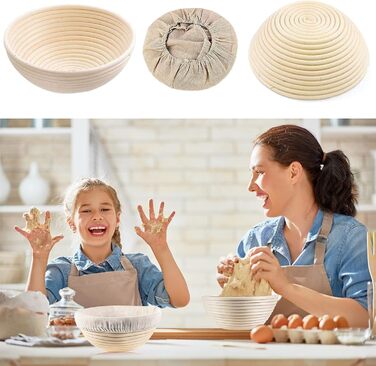 Набір для закваски, 11 предметів: гніт для хліба, гніт для хліба круглий 23 см, повний набір аксесуарів для випікання хліба, набір для випікання хліба, великий подарунок для початківців та досвідчених пекарів (гніт для хліба круглий 23 см)