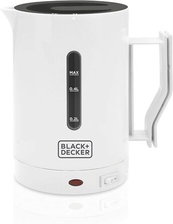 Чайник Black Decker 92212 DC1005, пластиковий, 500 мілілітрів, білий
