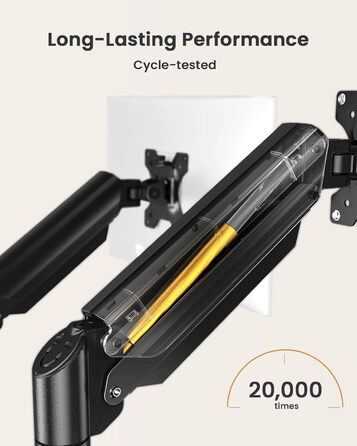 Підставка для моніторів ErGear на 2 монітори, 17-32 дюйми, чорна, 2-10 кг, VESA 75/100