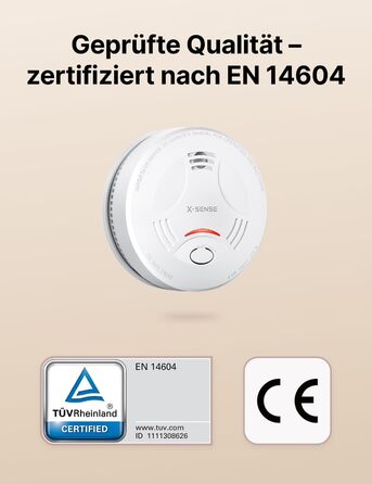 X-Sense Розумний димовий сповіщувач Wi-Fi з магнітною кріпленням, сертифікований EN 14604, мережевий димовий сповіщувач, керування через додаток, з базовою станцією SBS50, бездротовий димовий сповіщувач, SD11-MR61, комплект з 6 шт. білий