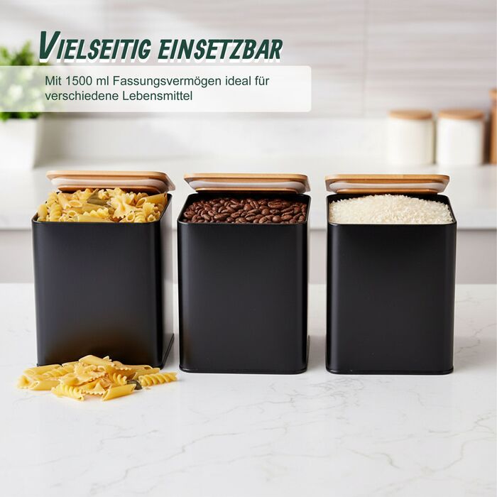 Набір з 3 квадратних контейнерів для зберігання Relaxdays