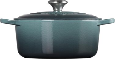 Сковорода Le Creuset Signature з чавуну з кришкою, 24 см, 4.2 л, Ocean