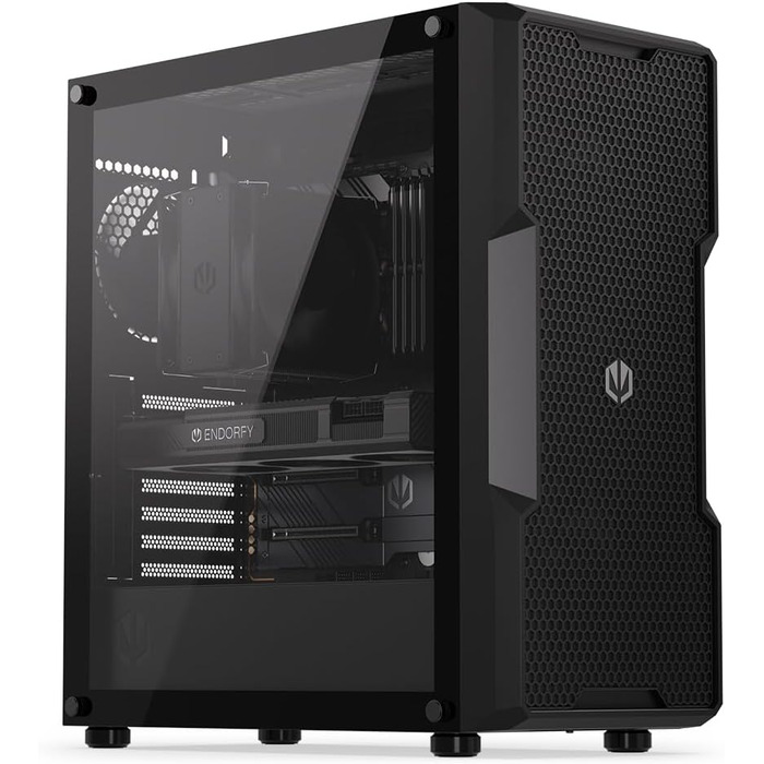 Комп'ютерний корпус ENDORFY Regnum 400 Air, 4x120 мм PWM вентилятори, скляна бічна панель, просторий, високий повітряний потік