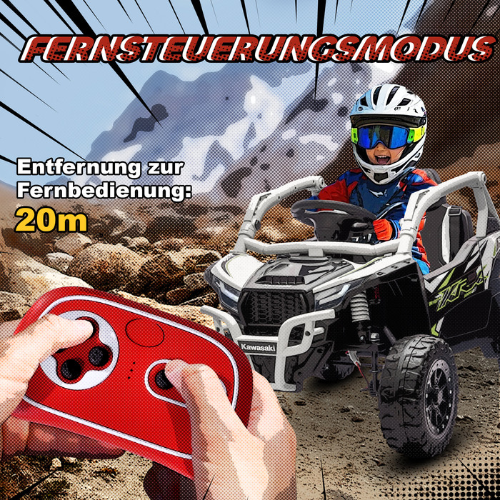 Дитячий електромобіль 12V, позашляховик, з пультом дистанційного керування, світлодіодними фарами, музикою, гудком, для дітей віком 3-8 років, сірого кольору