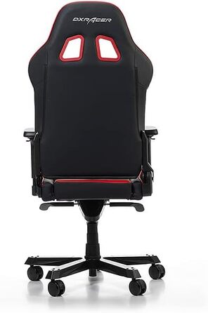 Геймерське крісло DXRacer King K99, шкірозамінник, чорно-червоне, до 200 см