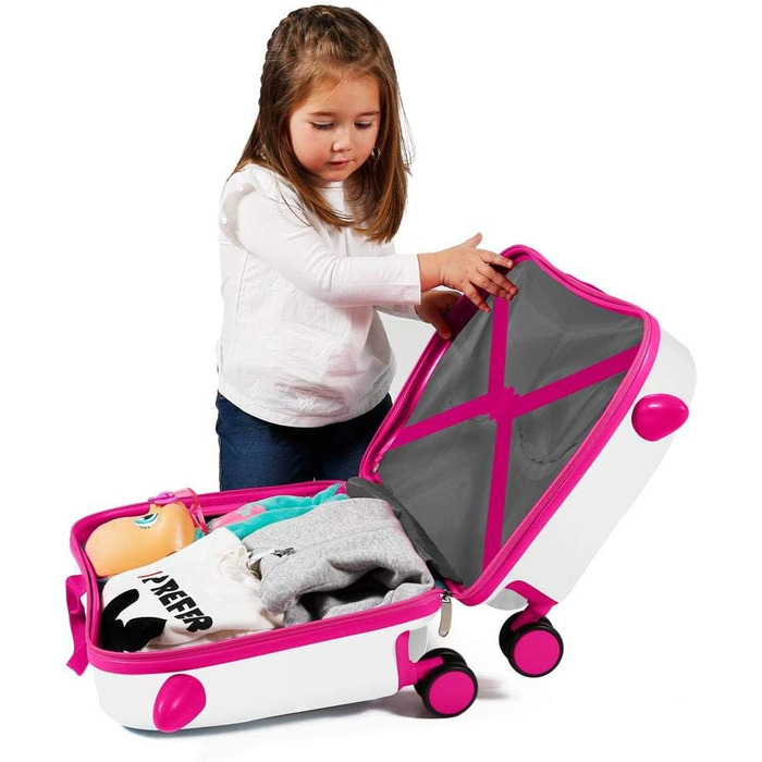 Дитячі валізи Disney Cars Good Mood, різнокольорові, 50x38x20 см, з жорстким АБС-замком, 34 л, 2,1 кг, 4 колеса, ручна поклажа, (Біла, різноспрямована, Мінні)