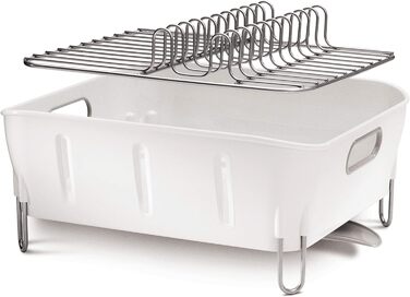 Сушарка для посуду Simplehuman KT1104 компактна, біла, пластик, гарантія 5 років