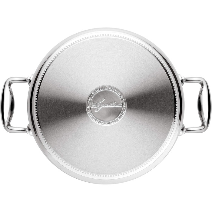Каструля Lagostina Accademia Lagofusion з нержавіючої сталі, 16 см, з двома ручками та кришкою