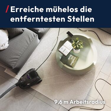 Пылесос Hoover HE2 Kompakter: Мощний пилосос з мішком для твердих підлог та килимів, фільтр EPA, 3,5 л контейнер для пилу, аксесуари, 850 Вт, радіус дії 10 м [HE2Z10A]