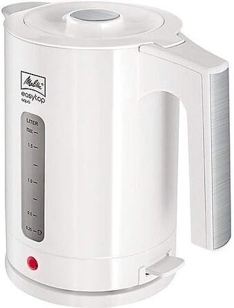 Електричний чайник Melitta Easy Top Aqua 1.7 л, 2400 Вт, білий/нержавіюча сталь