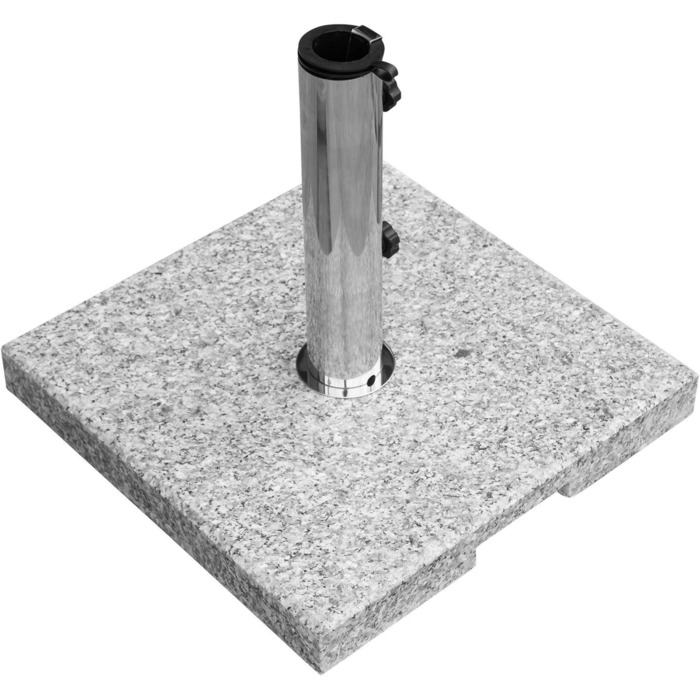 Підставка для парасольки Anndora Granit 25 кг, підставка для балкона, діаметр стієна до 48 мм (світло-сірий кут)