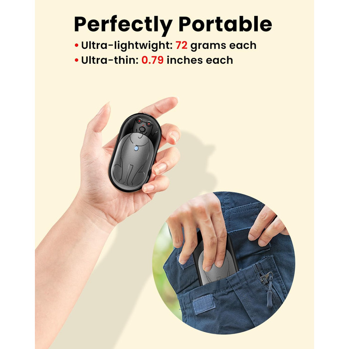 Електричний грієчка з ліхтариком, багаторазовий, 6000 mAh, зарядний, для кемпінгу, на подарунок, чоловікам, жінкам, дітям