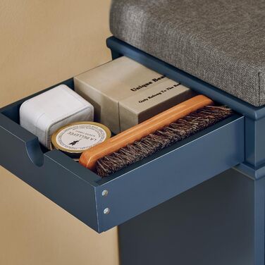 Полка для взуття SoBuy з подушкою для сидіння та місцем для зберігання, вузька, 60x51x24 см, FSR82-K-HG (довга, блакитна)