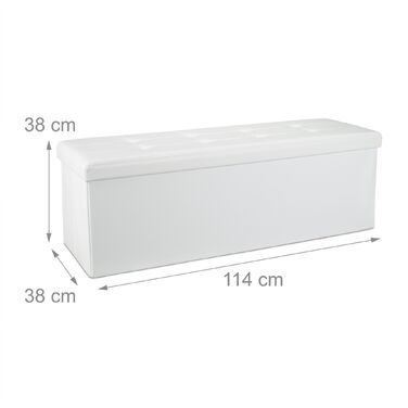 Relaxdays Складана лавка з екошкіри