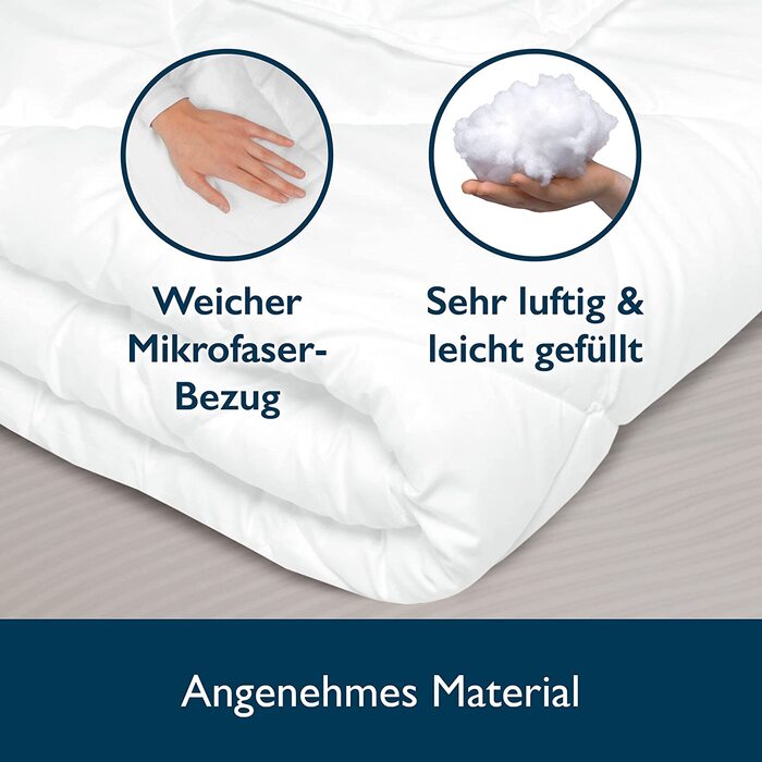 Beautissu Комплект постільної білизни 4 сезони: легка літня та тепла зимова ковдра (2 шт.) 135x200 см, антиалергенна, дихаюча, BeauNuit JD