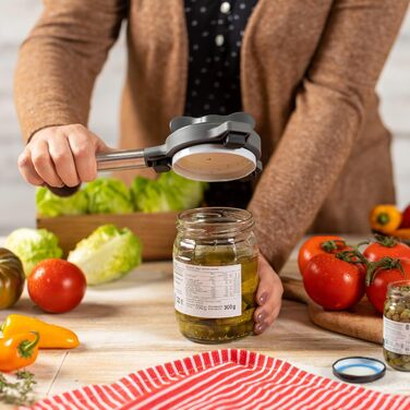 Відкривачка для кришок Kuhn Rikon Deluxe Gripper, сіра, легко відкриває кришки, підходить для гладких та зрізаних кришок