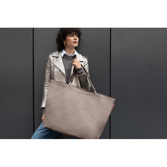Сумка-шопер Reisenthel Shopper XL – велика, стильна, з водонепроникного матеріалу Herringbone Mokka