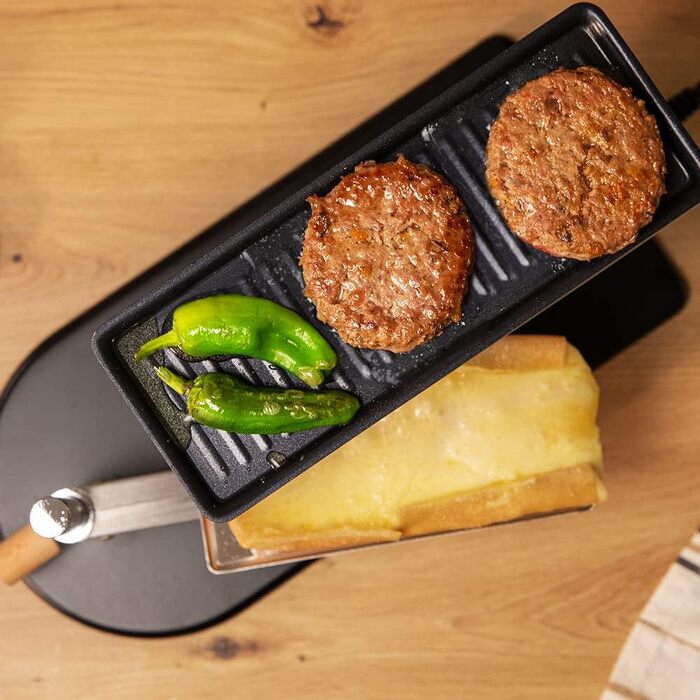 Електричний гриль-рашет Cecotec Raclette Cheese&Grill 6000 з нержавіючої сталі, 600W, регульований термостат, антипригарне покриття
