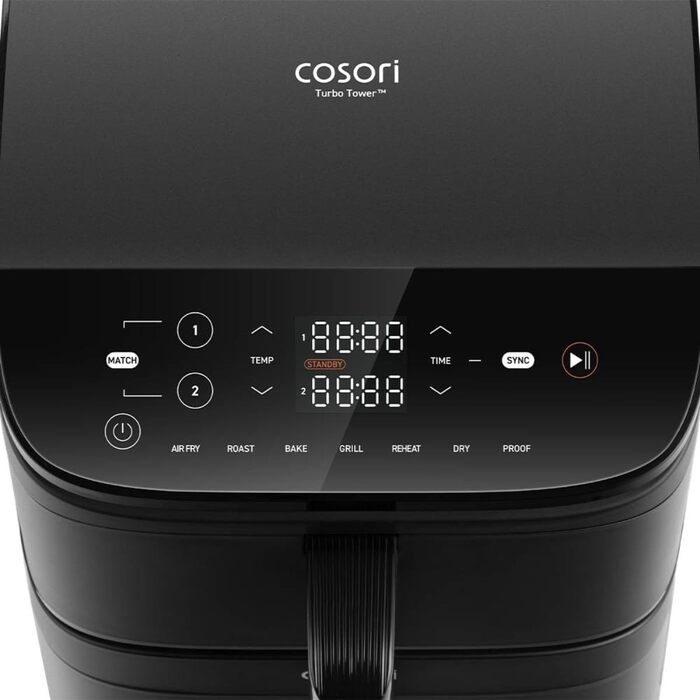 Фритюрниця повітряна COSORI Turbo Tower Chef Edition 10.8L, 2630W, чорна