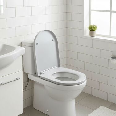 Кришка для унітазу Relaxdays з плавним закриванням