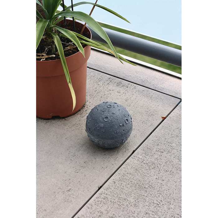 Попільничка з кришкою Anaan Luna бетонна 11х10 см сіра