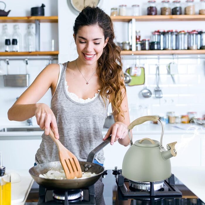 Півників чайник для індукційних плит, 3 л, нержавіюча сталь, чайник-свисток з нержавіючої сталі, для газових, індукційних та електричних плит