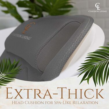 Подушка для ванни для всього тіла 125x43см - Подушка для ванни з підголовником для підтримки шиї, спини та ніг - З мішком для прання та подорожей та гачком для швидкого сушіння - Сіра