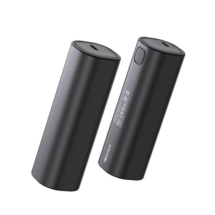 Електричний грілка для рук Warmco 2 шт., 10000mAh, USB Powerbank, 3 рівні нагріву, для чоловіків та жінок, Outdoor, Гольф, кемпінг, чорний