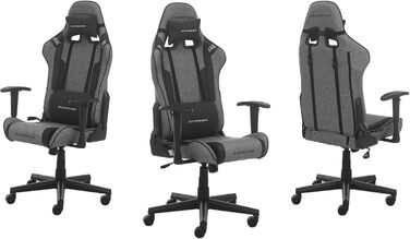 Ігровий/Офісний крісло DXRacer PRINCE 2.2 FD01 - чорно-сірий, з регулюванням висоти та функцією гойдання