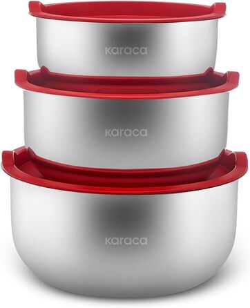 Набір кухонного посуду Karaca Stahl 13 предметів з контейнерами для зберігання - високоякісний нержавіюча сталь для приготування та зберігання їжі