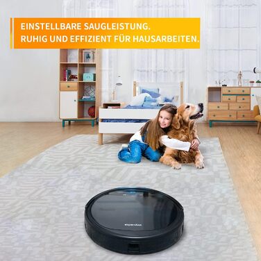 Робот-пилосос EX501 з водяним баком: потужне прибирання твердих поверхонь та килимів, самостійна зарядка, інфрачервоні сенсори, тиха робота