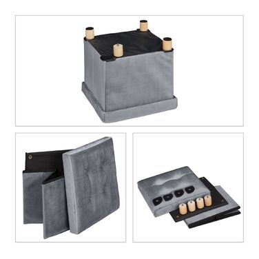 Зручний пуф Relaxdays з підспівателем